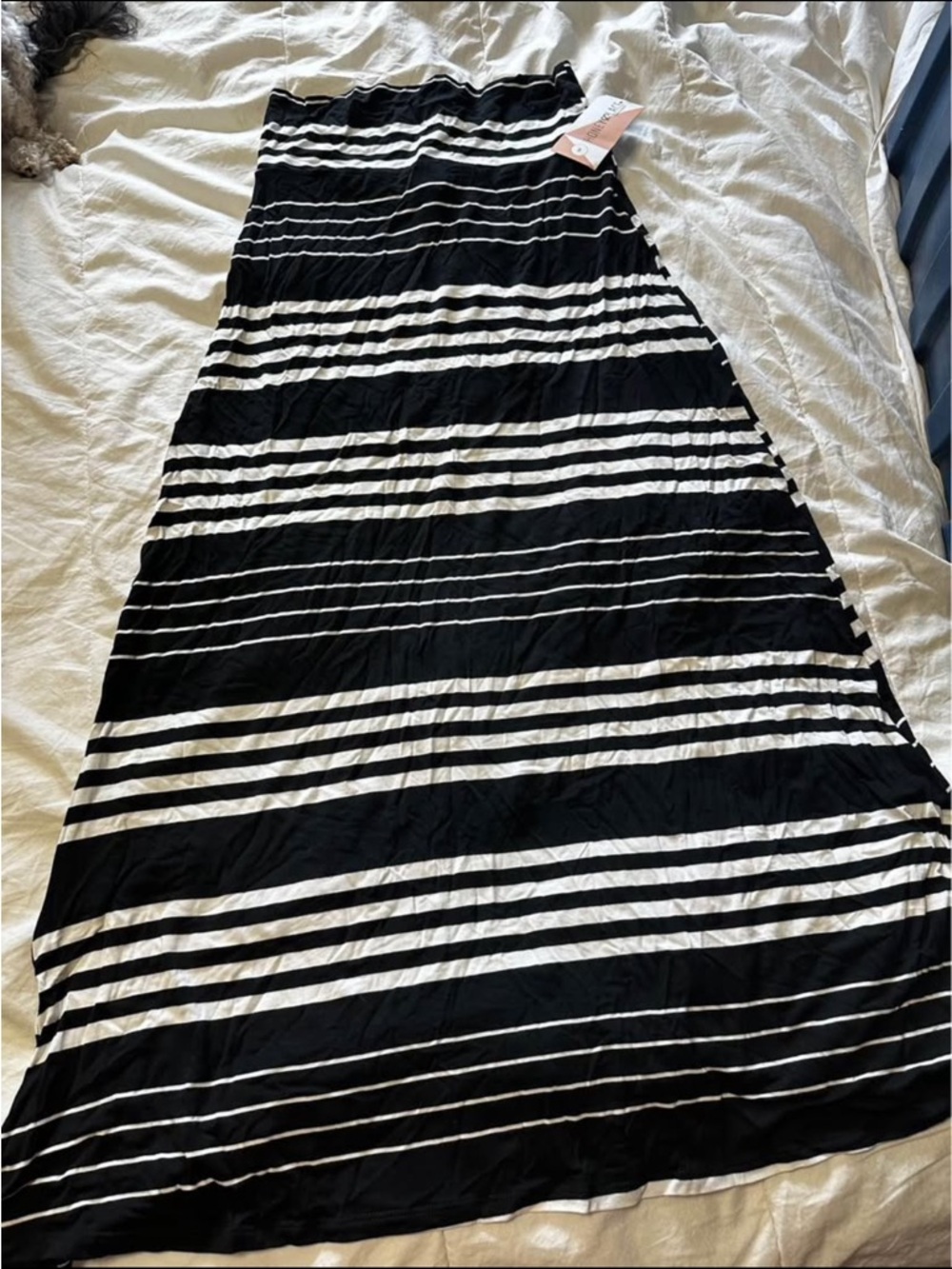 Striped Black and White Maxi Skirt